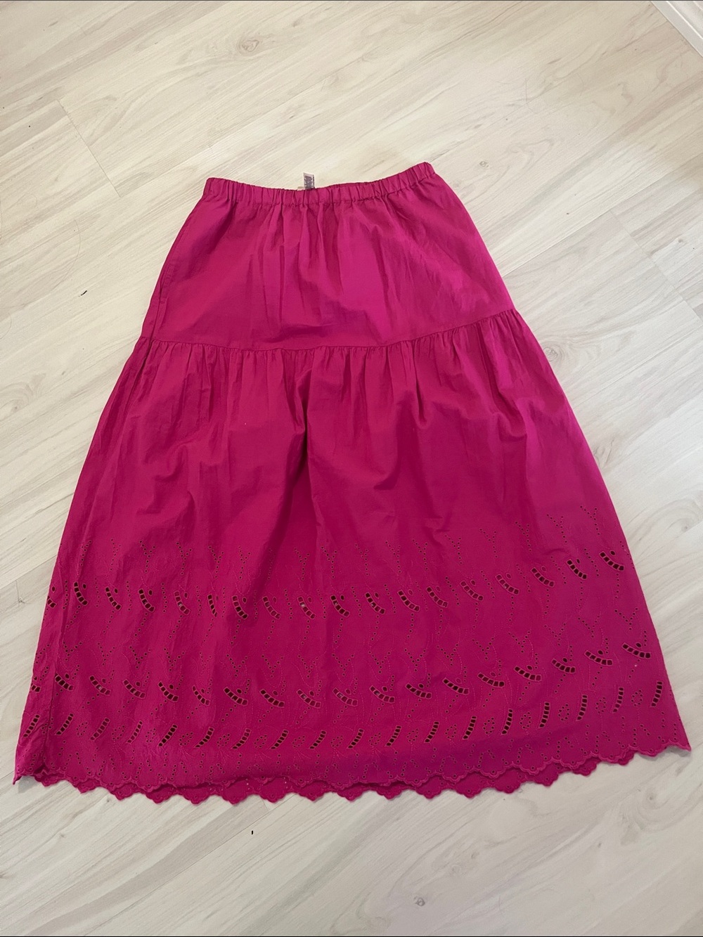 St. John's Bay Fuchsia Eyelet A-Line Skirt